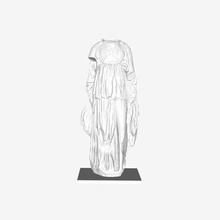 femelle statue funéraire ii louvre, paris, france art le musée du louvre muse 3d print model - Mito3D