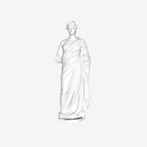 female funerary statue louvre paris france art le muse du museum 3D print model - Mito3D