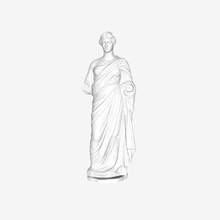 female funerary statue louvre paris france art le muse du museum 3d print model - Mito3D