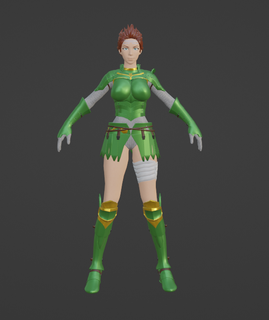 female gerrera character woman human 3d print model - Mito3D