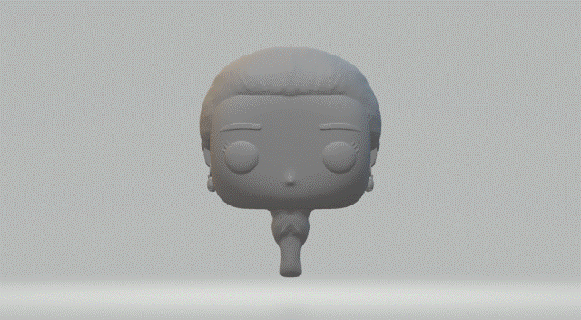 female head 025 funko pop 3d print model - Mito3D