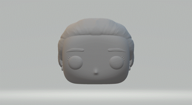 female head 028 funko pop 3D print model - Mito3D