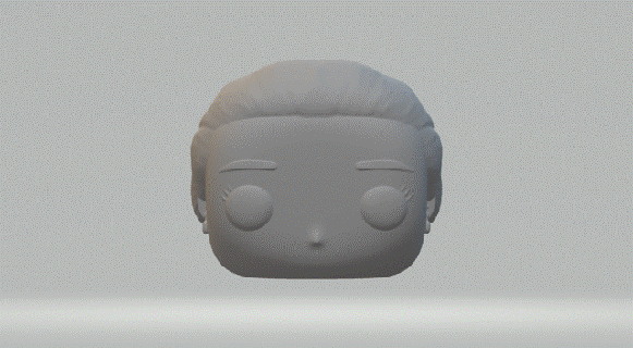 female head 028 funko pop  3d print model - Mito3D