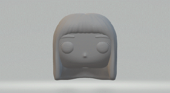 female head 043 funko pop 3d print model - Mito3D