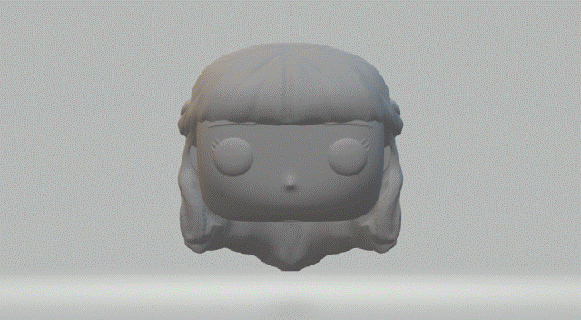 female head 050 funko pop 3d print model - Mito3D