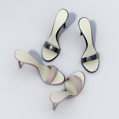 kadın yüksek topuk sandalet deri ayakkabı zarif ayak moda vücut lüks stiletto sihir louboutin 3d print model - Mito3D