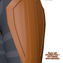 female hip thigh armor kr koska reeves mandalorian plate cosplay costume woman girl 3d print model - Mito3D