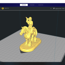 female horse archer archery mounted bow trophy award 3d print model - Mito3D