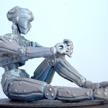 kadın insansı robot sanat 3d print model - Mito3D