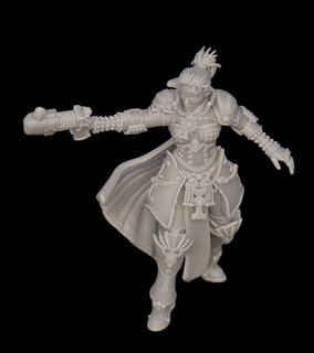 female inquisitor miniature w40k 3d print model - Mito3D