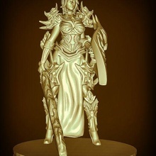 female knight set commercial license physical prints dnd5e dnd rpg gaming tabletop 3d print model - Mito3D