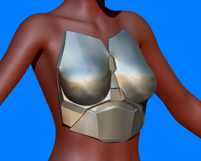 female mandalorian chest plate star wars mandalorian stormtroooper costume cosplay  3d print model - Mito3D