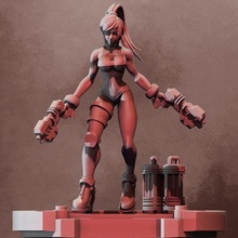 female merc 01 scifi metroid game samus mercenary 3d print model - Mito3D