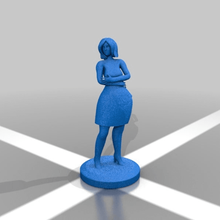 modello femminile in piedi 2 art sculture donna i capelli corti originale mini ragazza pieno corpo di sesso su misura personalizzato del personaggio carattere 3d print model - Mito3D