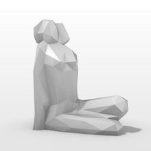 female pose art decoration figurines abstract abstractart body figure faceted lowpoly sculpture 3dprinting 3d print model - Mito3D