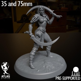femmina ranger d Dungeons and Dragons rpg foresta guerriero 3d print model - Mito3D