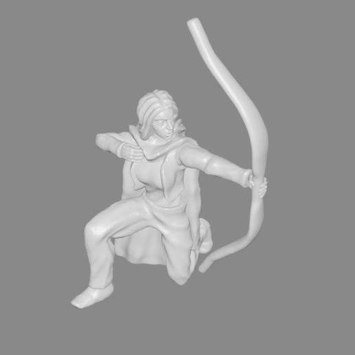 feminino ranger em miniatura a arte pessoas warhammer wargame tampo de mesa modelo reis guerra fantasia dnd arco boardgame o arqueiro 3D print model - Mito3D