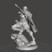 female ranger miniature model fantasy games dnd 3d print model - Mito3D