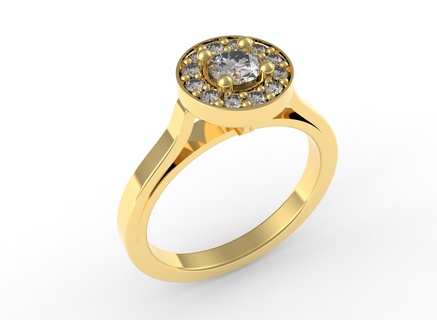 female ring 1775mm size gemstone 4mm 15mm stl obj 3d printing jewelry famale 3d print model - Mito3D