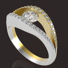 female ring 5 mm main stone jewelry jewel beauty sapphire rings diamant fashion brillant engagement sterling diamond brilliant printable silver elegant luxury platinum gold gem 3d print model - Mito3D