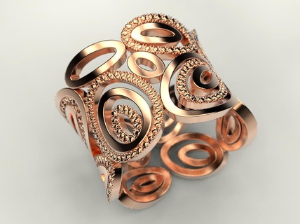 female ring ovals jewelry print 3dprinted jewellery printable rings design jewel golden fashion printabl printing gold prototyping silver 3d print model - Mito3D