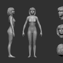 femmina scultura base modello 3d print model - Mito3D
