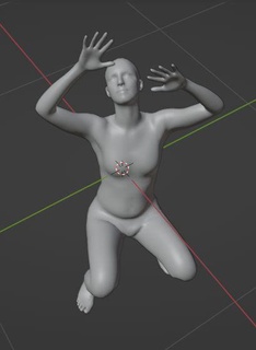 femelle sculpture pose édition artistique 01 numérique figure 3d conception 3d print model - Mito3D