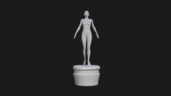 weiblich Statue printinplace 3dprint 3dmodel Kunst Stile zed Spielzeug Lehm Mixer Anatomie 3d print model - Mito3D