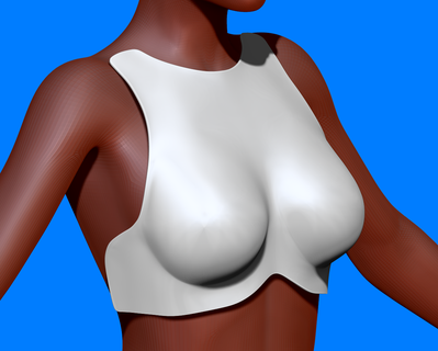 female stormtrooper chest plate 3d print model - Mito3D