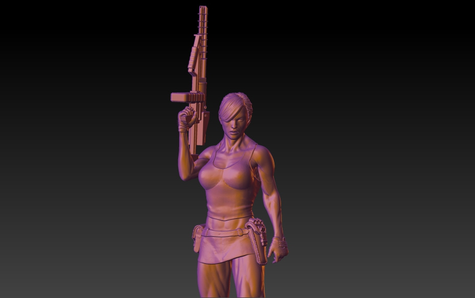 femelle survivant rpg zombicide dnd marteau guerre 40k 3D print model - Mito3D