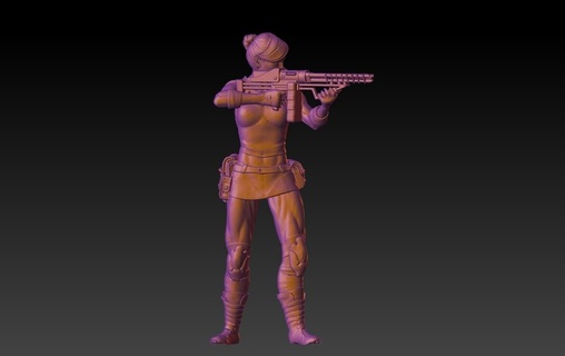 female survivor - rpg zombicide dnd warhammer 40k dnd  3d print model - Mito3D