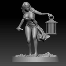 femmina survivor 2 art modelli wargame rpg regno della morte dungeons dragons 3d print model - Mito3D