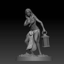 mujer sobreviviente art modelos wargaming tablero de la mesa modelo reino muerte dungeons dragons 3d print model - Mito3D