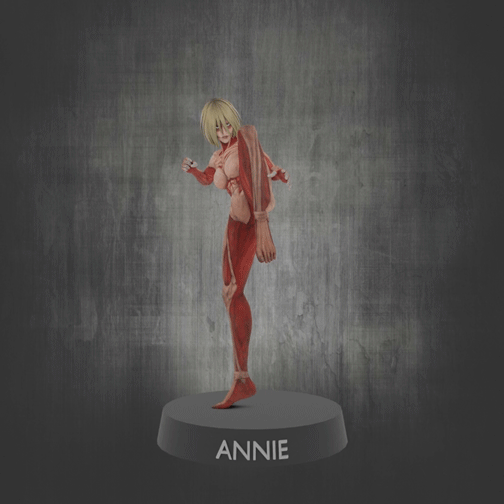 female titan aot - attack fight mode Art on season 4 annie leohardt the 3D print model - Mito3D