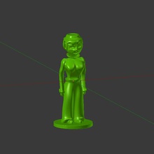 femelle de jeton jeu jouet cthulhu figurine 20mm peronnage 3d print model - Mito3D