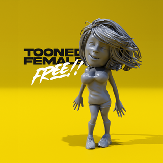 femmina tooned arte statua scultura figura donna gratuito miniature umano figurine ragazza sculture corpo carattere toon cartone animato 3d print model - Mito3D