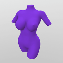 female torso deco 01 decorarion body 3d print model - Mito3D