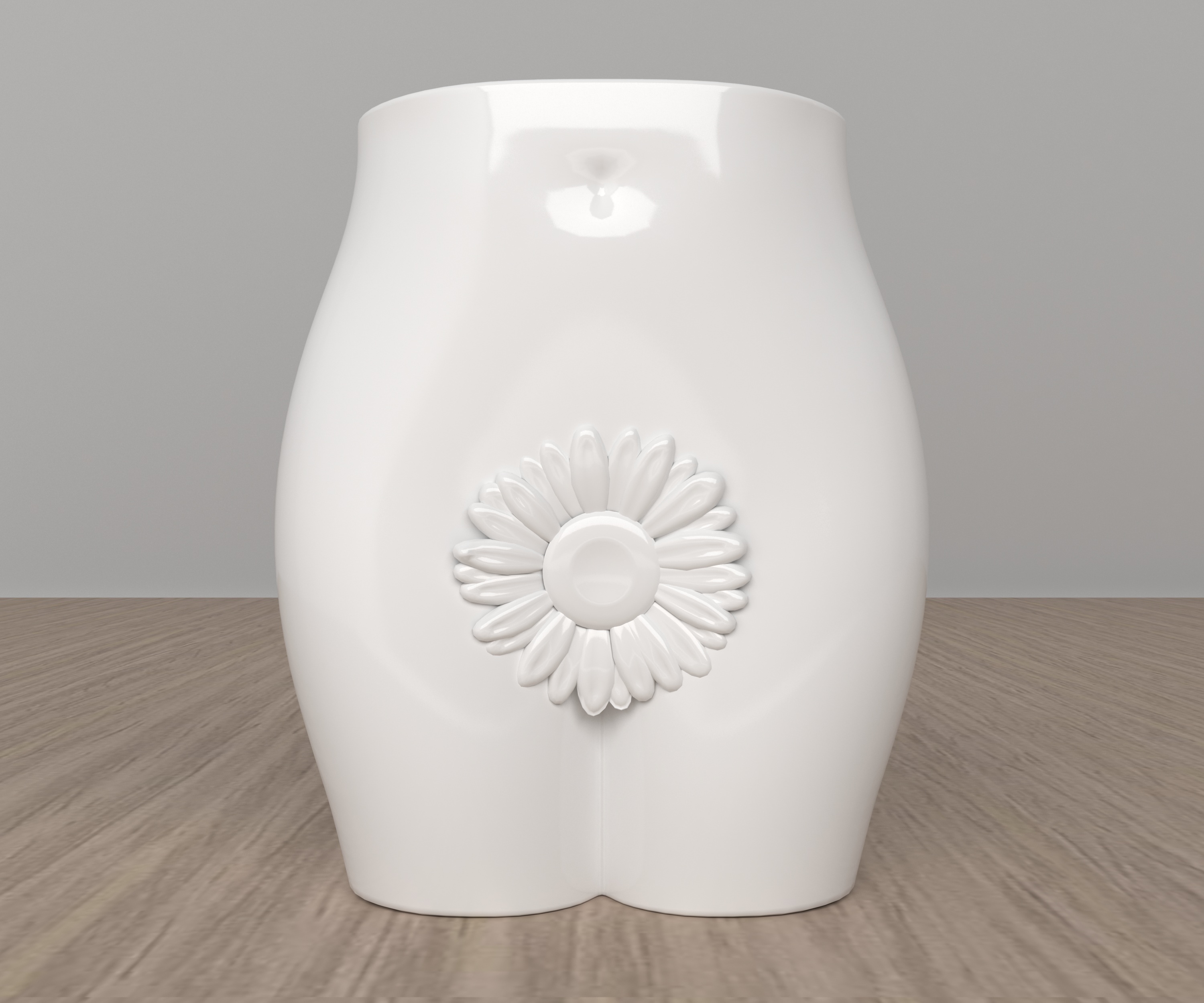 femelle torse fleur vase outil Accueil maison pot femme corps 3D print model - Mito3D