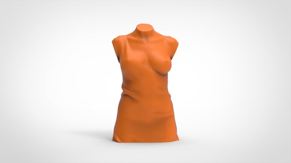 weiblich Torso Kunst Büste Dekor 3d print model - Mito3D