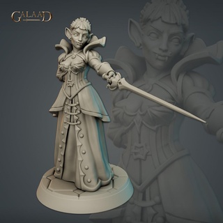 female vampire duelist countess Game dragon dress fantasy game roleplay rpg sword blood dungeon duel marchesa 3d print model - Mito3D