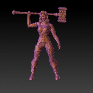 female warrior - rpg warhammer dnd 40k warrior  3d print model - Mito3D