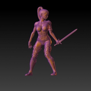 kadın savaşçı rpg Warhammer dnd 40k 3d print model - Mito3D