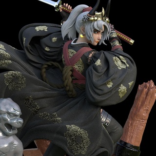 femmina guerriero shogun samurai giapponese katana Giochi carattere rpg fantasia ragazza bella 3d print model - Mito3D