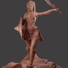 fêmea Guerreiro Valkyr 3d print model - Mito3D