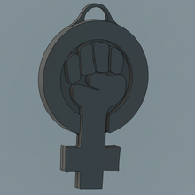 feminism power keychain 3d print model - Mito3D