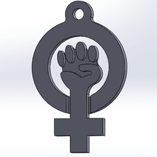 feminist key ring various keychain 3d print model - Mito3D