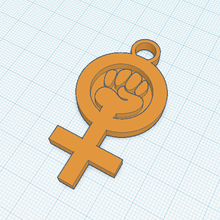 feminist Anahtarlık çeşitli anahtar halkası 3d print model - Mito3D
