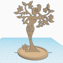 femme arbre arte decoração tabela jóia jóias prateleira 3d print model - Mito3D