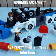 femtt oshkosh actualización de 8x8 + torno varios los niños el playmobil lego duplo niño pequeño la tuerca tornillo camión juguete tomar aparte 3d print model - Mito3D