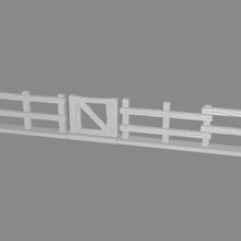 fence miniatures architecture buildings structures warhammer wall tabletop obstacle lumberjack kings war gate dnd building boardgame 3d print model - Mito3D
